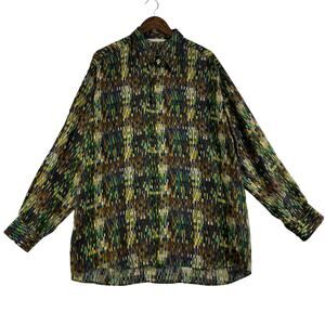 Tycoon De Kalb Long Sleeve Men's 2X Geometric Print - Button-Down Shirt